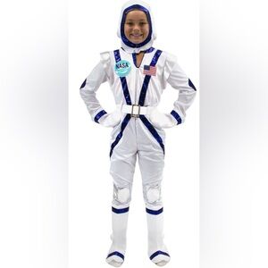 Kids Pretend  Costume Astronaut Jumpsuit, Hat, Gloves, Belt, boots 3-4 yrs NWT
